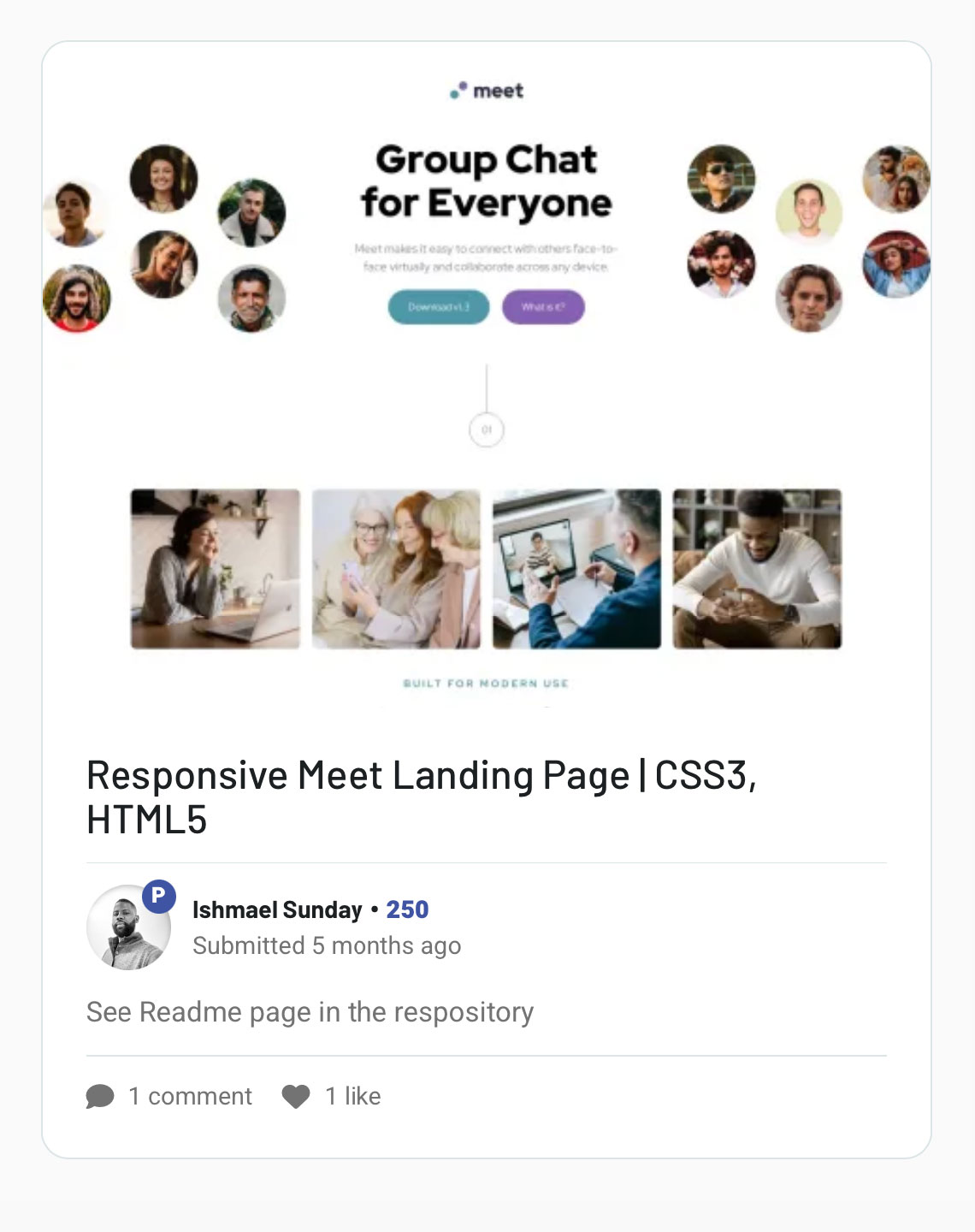 Meet Landing Page