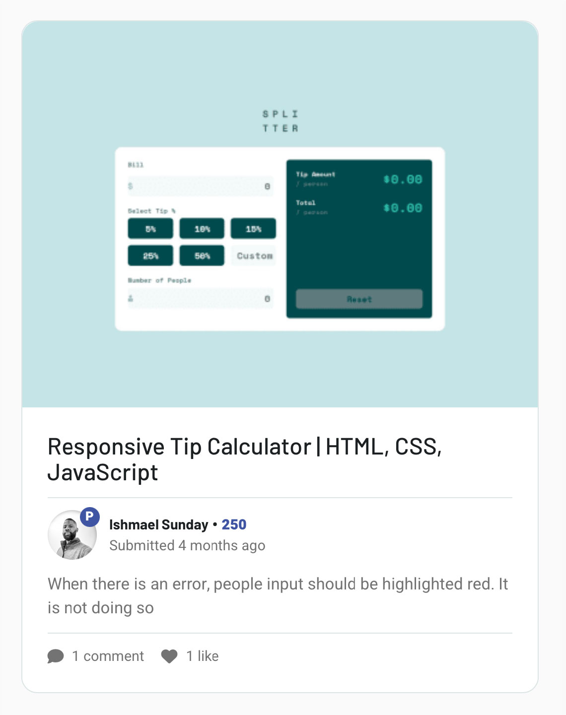 Splitter web app