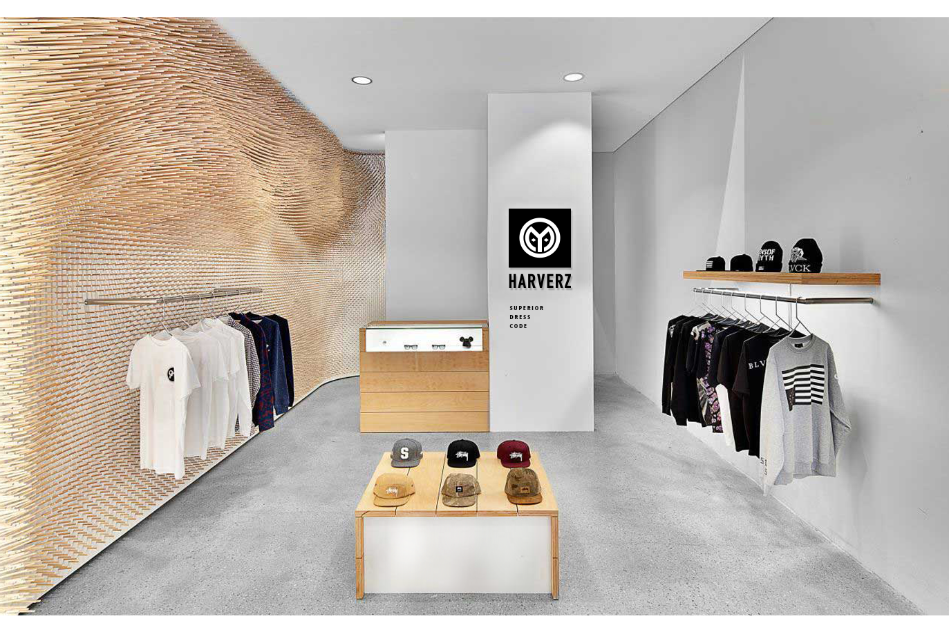 Harverz stop layout mockup