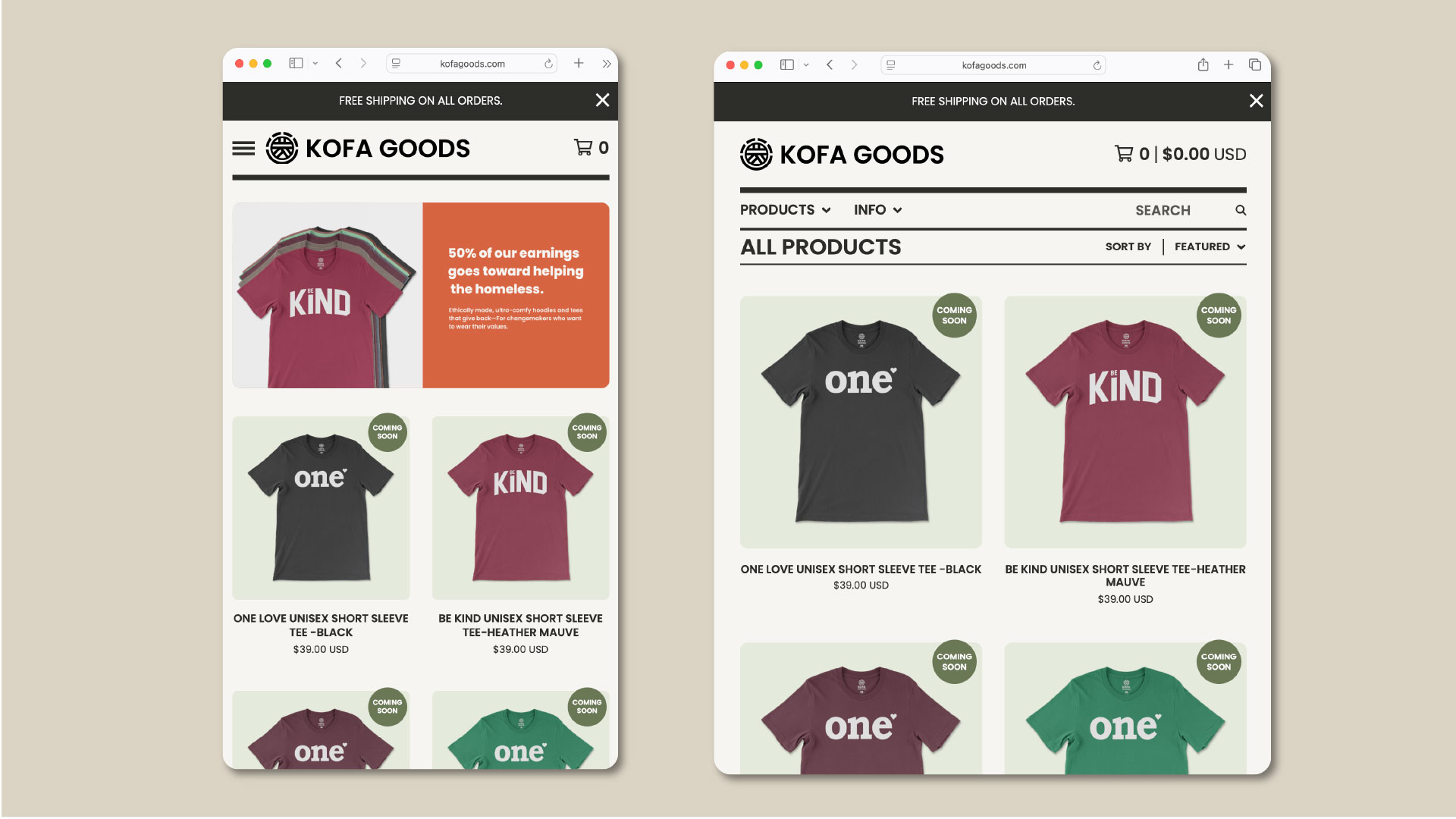Kofa Goods web
